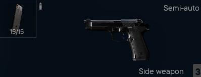 The M9 as it appears in your Loadout